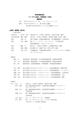 議事要旨 - 新エネルギー・産業技術総合開発機構