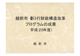 行財政構造改革の成果（H25）（PDF形式：52KB）