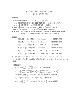 行列群から