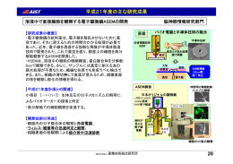 平成21年度の主な研究成果 20