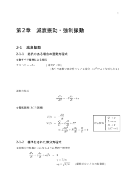 第2章 減衰振動・強制振動