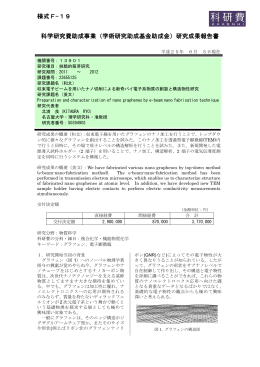 研究成果報告書 - KAKEN - 科学研究費助成事業データベース