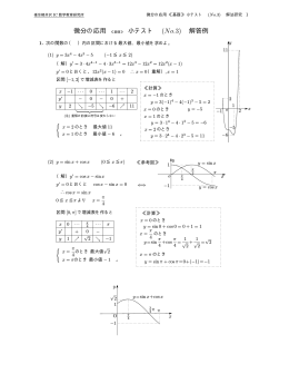 微分の応用 ≪基礎≫ 小テスト (No.3)