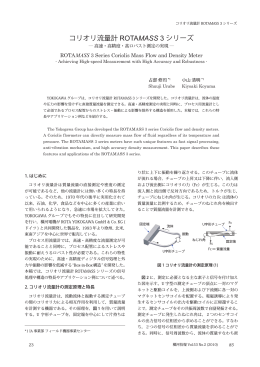 コリオリ流量計 ROTAMASS 3 シリーズ