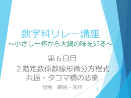 共振・タコマ橋の悲劇