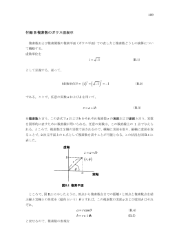付録B（Appenix B）複素数のガウス面表示