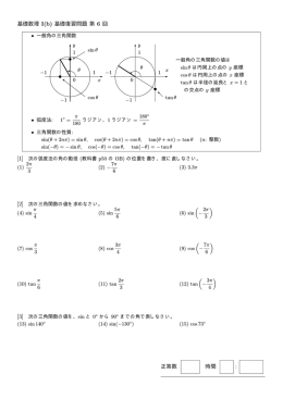 基礎数理 I(b) 基礎復習問題 第 6 回 正答数 時間 :