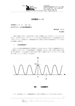 光学設計ノーツ6.ホログラフィと正弦波振幅格子