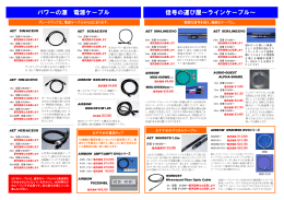 パワーの源 電源ケーブル 信号の運び屋～ラインケーブル～