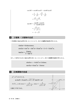 倍角・倍角の公式 三角関数の合成