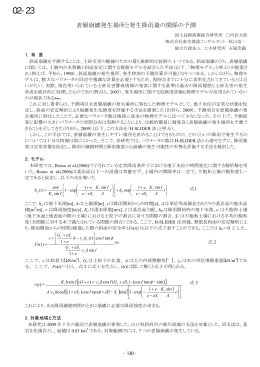 O2-23 表層崩壊発生場所と発生降雨量の関係の予測