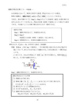 運動方程式を解く3― 単振動