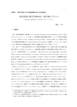 経済変動の動学的確率的一般均衡モデル ⑵