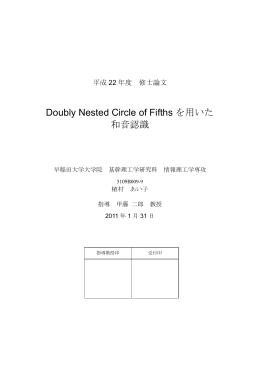 Doubly Nested Circle of Fifths を用いた 和音認識