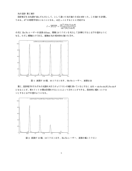 光の回折 更に続き 回折格子を点光源が並んだものとして、として通った