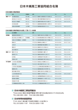 日本木蝋商工業協同組合名簿