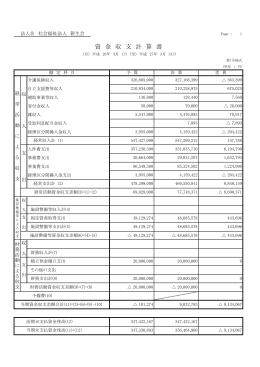 資 金 収 支 計 算 書 - 長崎の社会福祉法人 新生会