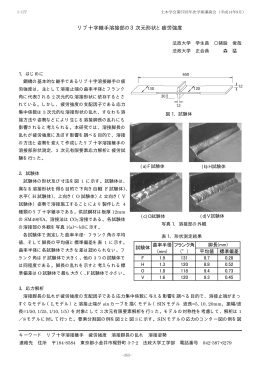 リブ十字継手溶接部の3次元形状と疲労強度
