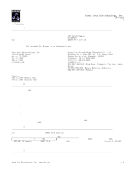 安全データシート - Santa Cruz Biotechnology