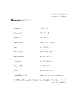 Mathematicaの使い方