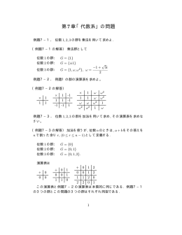 第7章「代数系」の問題