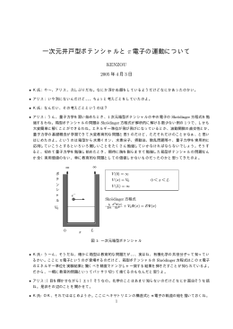 一次元井戸型ポテンシャルと&pi;電子の運動について