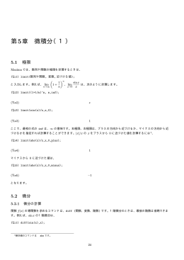 第5章 微積分（1）