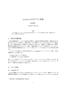 gnuplotによるグラフ作成