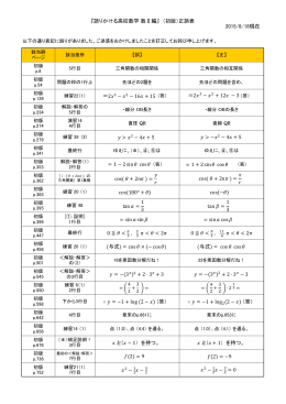 『語りかける高校数学 数Ⅱ編』 （初版）正誤表 2015/8/18現在 ＝2 16 +