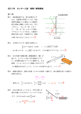 2011年度 センター物理本試問題解説