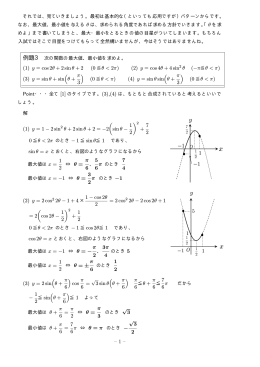 (1) y = cos 2θ + 2 sin θ + 2 (0 ≦θ