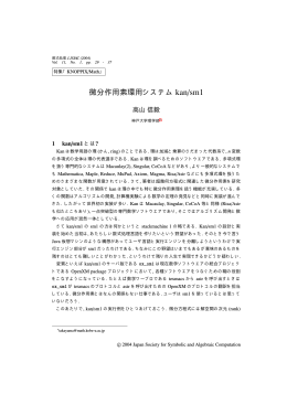 微分作用素環用システム kan/sm1