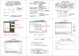 Maximaを用いた数式処理 数式処理ソフトMaxima 使用上の注意点