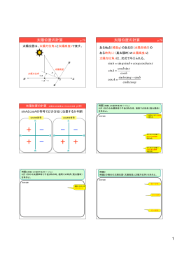 Page 1 1 太陽位置の計算 p.79 太陽位置は、太陽方位角Aと太陽高度h