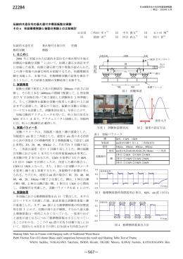 伝統的木造住宅の垂れ壁付き構面振動台実験 その6 柱
