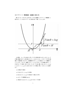 カテナリー（懸垂線）曲線の求め方