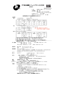 ITF埼玉国際 ジュニアテニス2008
