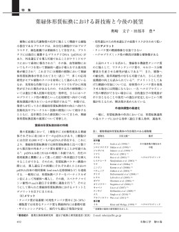 葉緑体形質転換における新技術と今後の展望