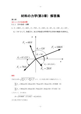 材料の力学(第3章) 解答集
