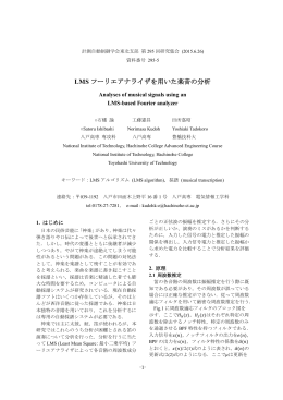 LMS フーリエアナライザを用いた楽音の分析