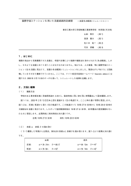 国際宇宙ステーションを用いた流星経路同定練習 1．はじめに 2．方法と