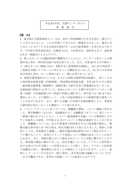 平成24年度事業報告書（PDF