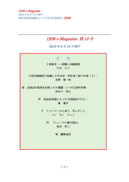 IAM e-Magazine 第 13 号