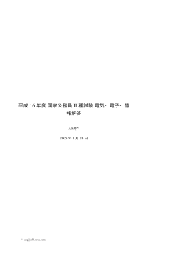 平成 16 年度 国家公務員 II 種試験