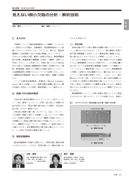 見えない微小欠陥の分析・解析技術