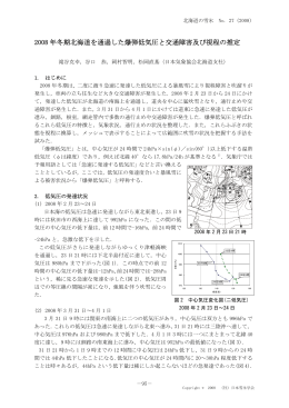 2008 年冬期北海道を通過した爆弾低気圧と交通障害及び視程の推定