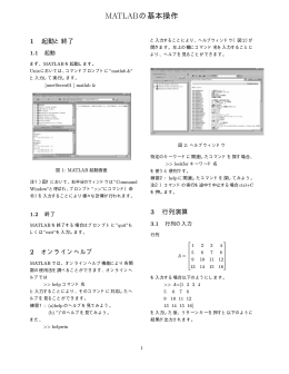 MATLABの基本操作