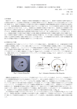 研究題目：加速度計を使用した飛翔体の新たな計測手法の提案