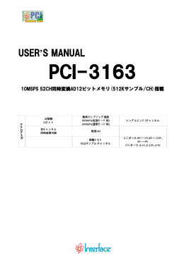 PCI-3163 - インタフェース