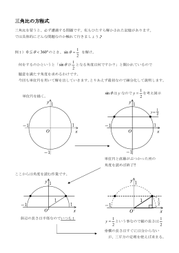 三角比の方程式